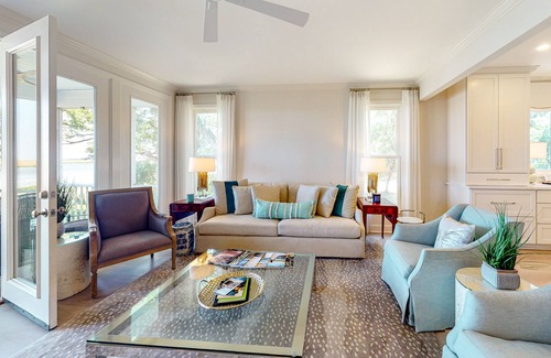 St. Simons Island House | Riverfront townhome with AC, porch, balcony, WiFi, & on-site pool & tennis