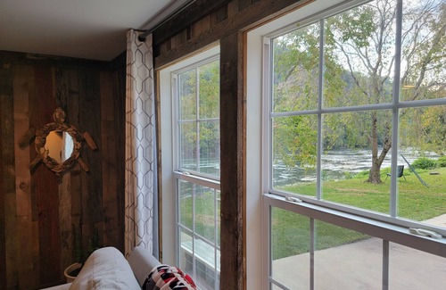 Marshall Cabin | Riverside Retreat with a Pavilion and Hot Tub