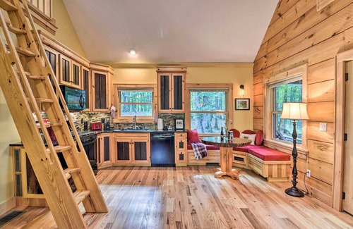 Leicester Cabin | Romantic Asheville Area Cabin w/Deck & Hot Tub!