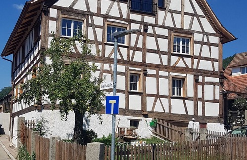 Ludwigshafen Apartment | Romantic studio in renovated half-timbered house from 1706, with courtyard and garden