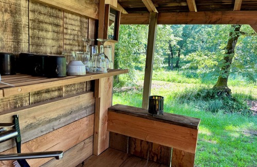 Gaugeac Cabin | Roulotte Confortable Avec Vue Imprenable, Hamac et Sanitaires Séparés