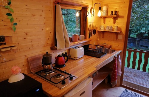 Saint-Pardoux Cabin | Roulotte La Vert-Dîne in the heart of nature, 5 minutes from St Pardoux lake.