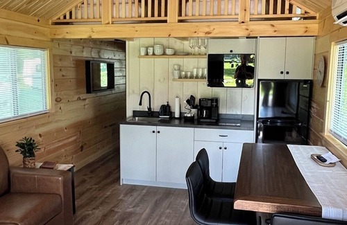 Gaines Cabin | Route 6 Campground presents: Tiny home | One Bedroom with loft