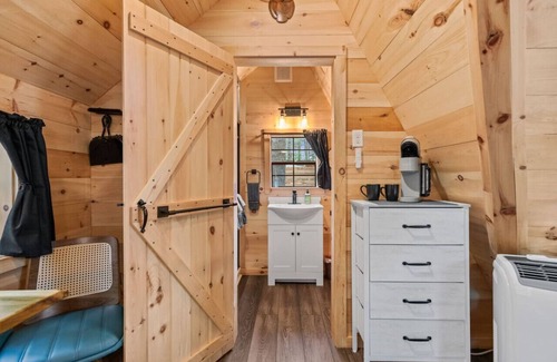Oxford Cabin | Rustic A-Frame Getaway with Hot Tub
