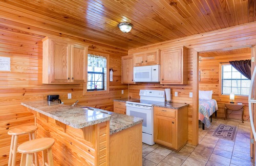 Mountainburg Cabin | Rustic Boars Nest Cabin with a Hot Tub