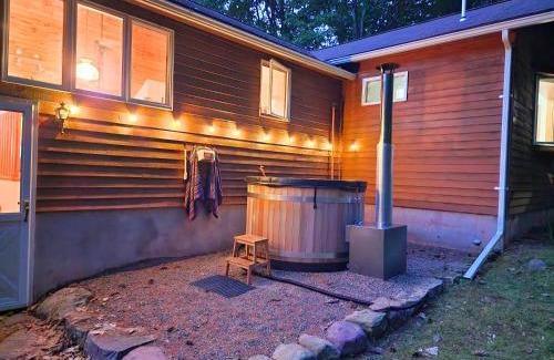 Prattsville Ski Chalet | Rustic Catskills Cabin with Hot Tub and Mountain Views