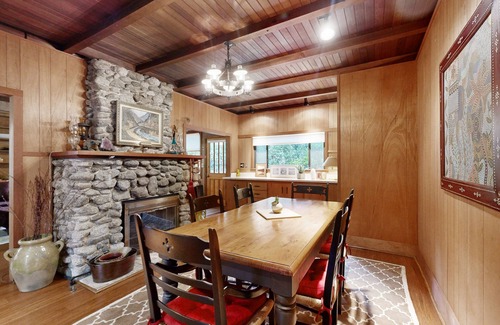 Brookdale Cabin | Rustic chic retreat set back among the trees with furnished deck