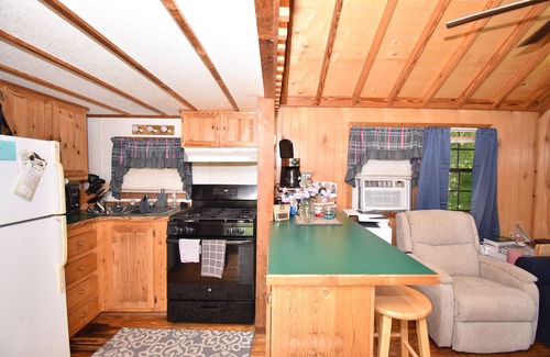 Plattsburgh Cabin | Rustic, cozy lodge available for rent at Plattsburgh RV Park