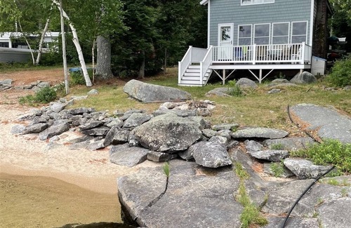 Standish Cottage | Rustic shorefront cottage with a small sandy beach