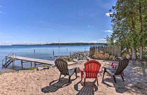 Suttons Bay House | Rustic Suttons Bay Cottage Shared Dock and Fire Pit