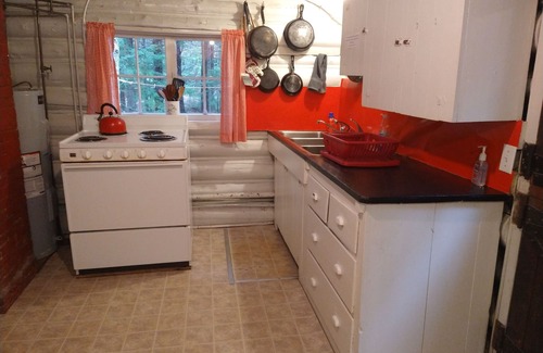 Dennysville Cottage | Rustic two-story log cottage, River-view, Pet-friendly, Downeast Maine