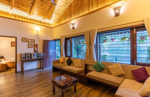 Bhimtal Villa | SaffronStays Gardens On The Lake, Bhimtal - pet-friendly garden villa by the lake