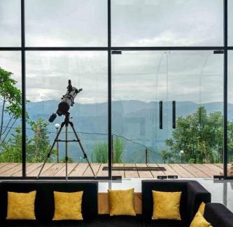 Khatoli Villa | SaffronStays Glasshouse Celeste, Ranikhet - luxurious glass villa with breathtaking views