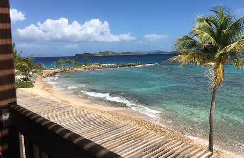 Red Hook Condo | Sapphire Beach, Top-Floor, 2-Story, Beachfront. Million-dollar View of St John