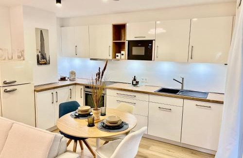 Wettersbach Apartment | Scandi Apartment mit Terrasse und Parkplatz