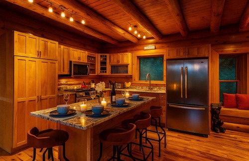 Burnsville Cabin | Scenic Family Getaway, Hot Tub, Theatre, Game Room, Pet Friendly & Elopements OK
