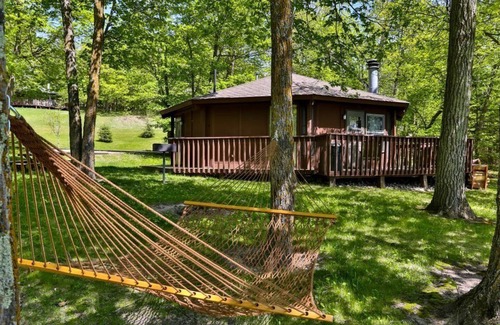 Puposky Cabin | Scenic Lakeside Octagon - Lake Views & Rustic Wood Stove