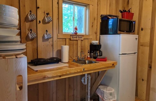Helmsburg Cabin | "Scruggs" Deluxe Camping Cabin #7 | Pet Friendly