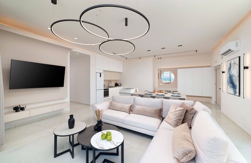 Plaka Apartment | Seaview Lux - Modern vacation rental with private pool in Plaka, Crete