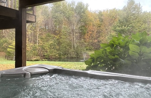 Rodman Apartment | Secluded Apartment Overlooking Ponds with Hot Tub, Fireplace and Game Room!