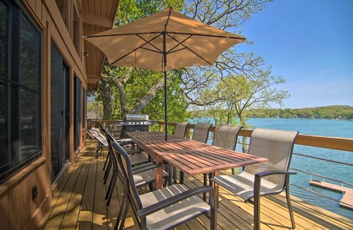 Twin Lakes House | Serene Lakefront Escape Boat Dock and Grill!