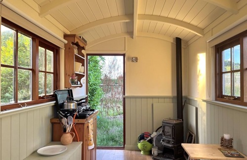 Cowbeech Cabin | Shepherds Hut in peaceful south Wales farmland with spectacular mountain views