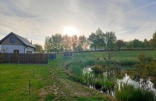 Przywidz House | Siedlisko Dwa Żurawie - Uroczy domek nad stawem, z kominkiem, obok konie