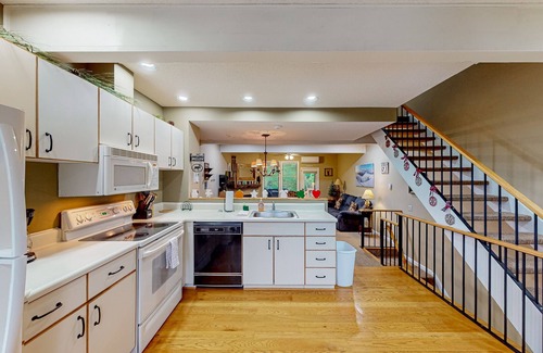McHenry House | Ski-in/out townhome with free WiFi, wood fireplace, gas grill, & deck - dogs OK