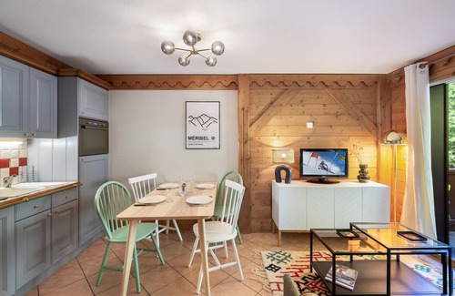 Meribel Village Apartment | Ski-in/Ski-Out Apartment with Pool, Sauna, and Hammam Access