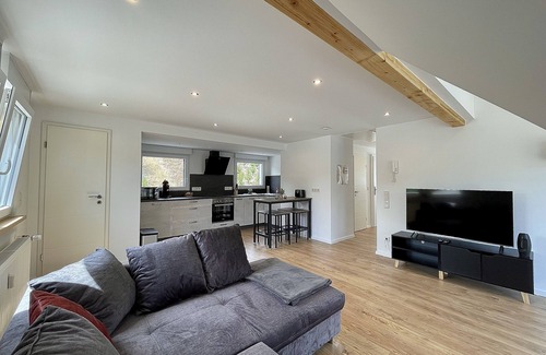 Zell Apartment | Sky apartment view of the Moselle from a great large balcony, communal sauna