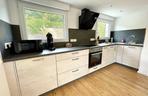 Zell Apartment | Sky apartment view of the Moselle from a great large balcony, communal sauna