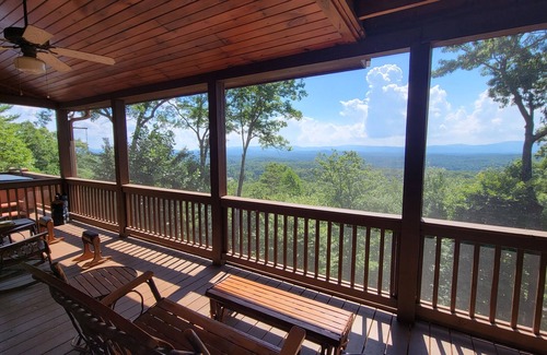 Ridgeline Vistas Cabin | Sky Blue View - Spectacular views, hot tub, game room, location & comfortable!