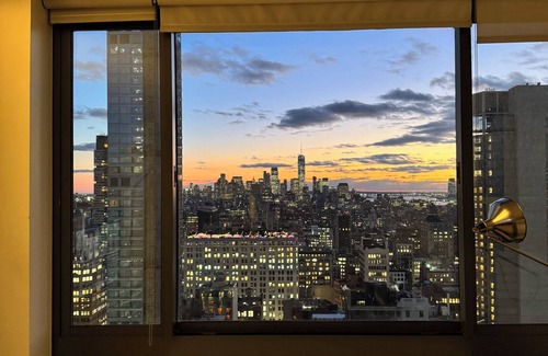 Central Park South Apartment | Skyline Views from a Luxe High Rise in NYC