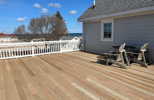 Manistee House | Sleeps 24+! Large home steps from Lake Michigan with views of the Lighthouse