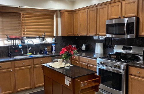 North Hills West House | Smart 2 bedroom house with a pool and garden view Sleeps 6 .Near CSUN