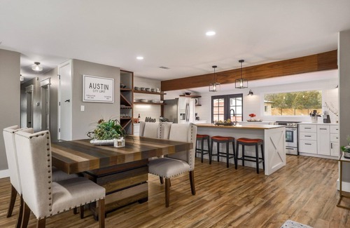West Oak Hill House | South Austin Group Retreat with Swimspa and Backyard fun!