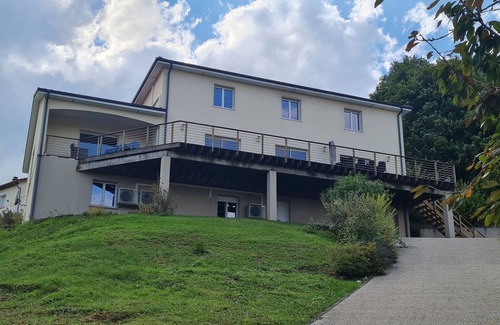 Favieres Cottage | Spacious contemporary house with panoramic terrace and heated pool
