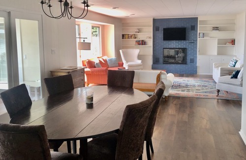 Leland House | Spacious house on Lake Leelanau with sandy beach and dock.