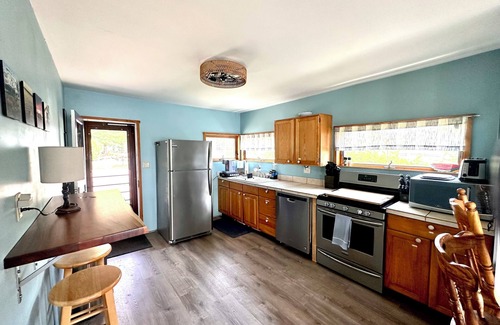 Conneaut Lakeshore House | Spacious lakefront home with private dock and a panoramic view of Conneaut Lake.