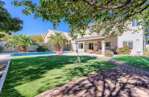Rhodes Ranch House | Spacious Luxury Desert Retreat with Heated Pool Putt putt and a playground for family