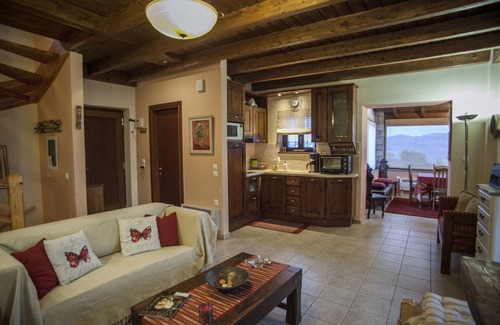 Arachova Condo | Spacious stone built home with spectacular mountain views