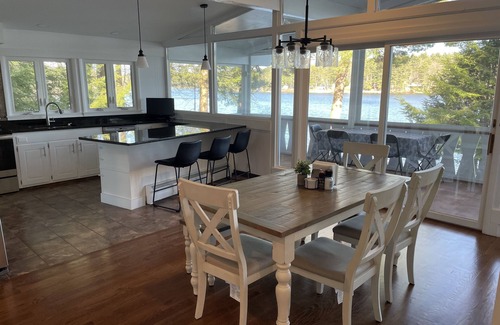 Rindge House | Spectacular lake house with private dock, beach area & gorgeous views