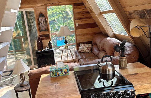 Hopewell Cabin | Spectacular riverfront treehouse, relaxing, swimming, paddling, and fishing.