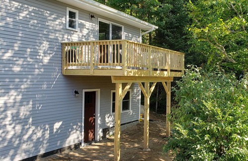 Lake Placid Apartment | Split Rock, private 2 bedroom, 1 1/2 bath apartment, dedicated office space.