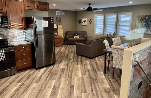 Hays Apartment | Stay in historic downtown Hays in upscale accommodations