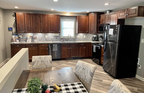 Hays Apartment | Stay in historic downtown Hays in upscale accommodations