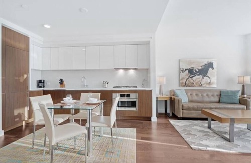 Hell's Kitchen Apartment | Steps from Hudson River 1 Deluxe BR city view | Huge Windows