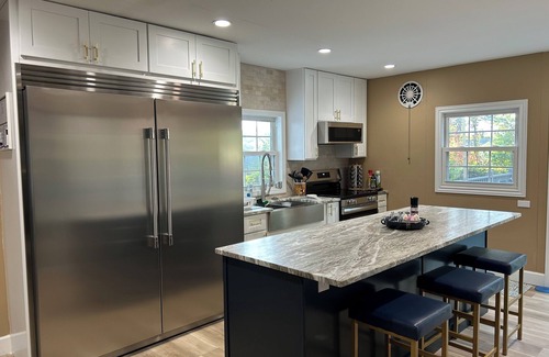 Wooded Estates House | STEPS TO ND STADIUM! Newly Remodeled 4-bdrm, 3 bath on .6 acres with lrg deck