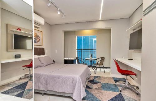 Vila Buarque House | Studio 509 Moderno Piscina Gym e Portaria 24h