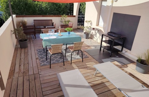 Le Couchant Apartment | Studio cabin with garage, near beaches